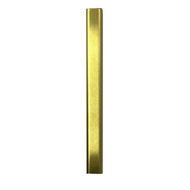 Imagem de Perfil de Aço Inox Escovado Formato U de 1cm X 1cm X 280cm Dourado Fosco