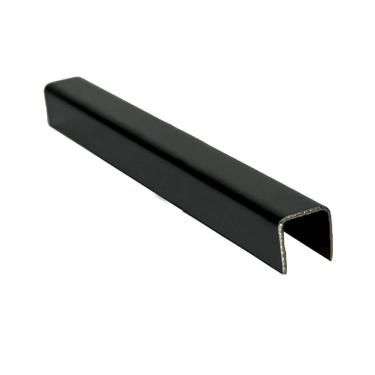Imagem de Perfil de Aço Inox Formato U de 1cm X 280cm Preto Brilho