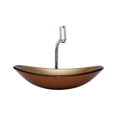 Imagem de Kit Cuba Oval Bronze + Válvula Click + Torneira Link P/Banheiros e Lavabos Apoio