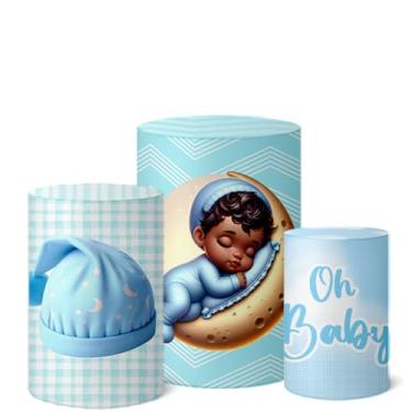 Imagem de Trio Capas Cilindro Decoração Festa Veste Fácil Chá de Bebê (CLCHB0013)