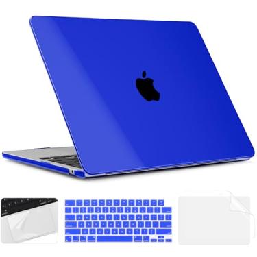 Imagem de TWOLSKOO Capa para MacBook Air de 13,5 polegadas versão 2025 2024 2022 M4 A3240 M3 A3113 M2 A2681, capa rígida de plástico, película de trackpad, capa de teclado e película de tela para MacBook Air de