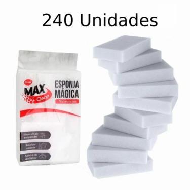 Imagem de Kit 240 Esponja Mágica Bucha Tira Mancha Limpeza Multiuso - Clinck