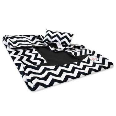 Imagem de Capa Para Cama Cachorro e Gato Mileva - Coleção Chevron (60x60 cm, Chevron Preto)