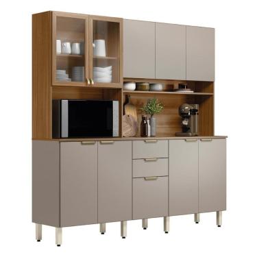 Imagem de Cozinha Compacta Amora 10 Portas 2 Gavetas Amora Amendola/nude Tx Demobile Amendola/nude Tx