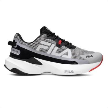 Imagem de Tênis Masculino Fila Recovery - Caminhada - Academia, 43, Cinza, Preto