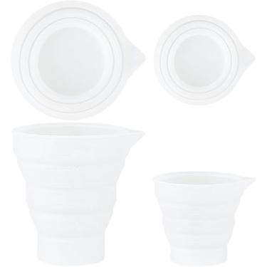 Imagem de Copos de medição de dosagem de líquido de lavanderia, bola de dosagem de silicone dobrável para condicionador de tecido de detergente dispensador de sabão líquido " (4 peças)