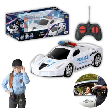 Imagem de Carrinho de Controle Remoto Polícia 7 Funções Esportivo Brinquedo Esca