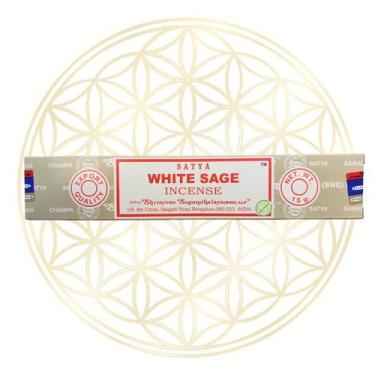 Imagem de Incenso Premium Satya Varetas Aromas 15g, Salvia Branca