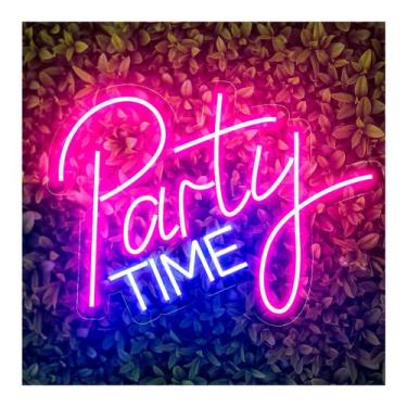 Imagem de Painel Neon Led Party Time Decoração Festa Letreiro luminoso - Bloom