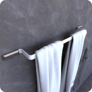 Imagem de Suporte Porta Toalhas De Banho Branco e Cromo Empire - MetalCromo