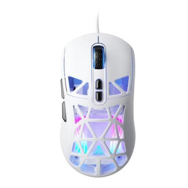 Imagem de Mouse para jogos SOLAKAKA SM901 13800DPI RGB programável branco