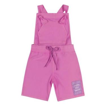 Imagem de Jardineira Infantil Básica Unissex Quimby, Roxo, 6