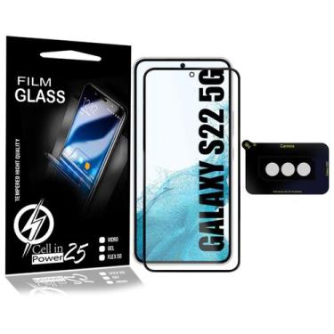 Imagem de Película 3d + Película Câmera compativel Galaxy S22 S901 6.1 - Cell In