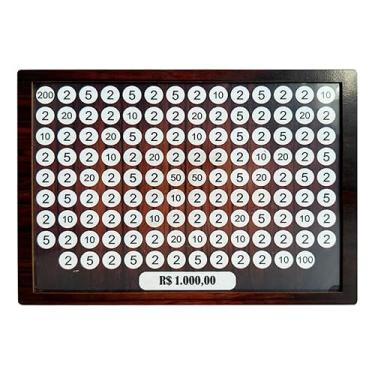 Imagem de Cofre Caixa De Dinheiro Desafio 1 MIL 5 MIL 10 MIL Reais Cofrinho Madeira Mdf Wood Box(1 MIL ADESIVADO)