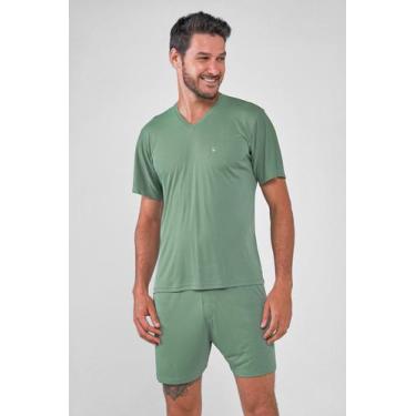 Imagem de Pijama Masculino Liganete Amadeu - Praqnome, 5G, Verde agave