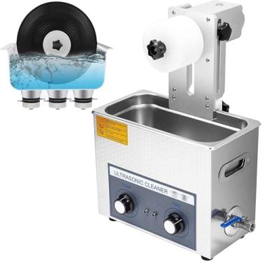 Imagem de Limpador De Disco De Vinil Ultrassônico 6l 4 Pcs One Time Auto Rotating Double Sided Lp Cleaning 0-30 Minutes Timing Sistema De Limpeza De Discos De Vinil, 110V