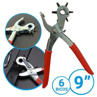 Imagem de Alicate Vazador Furador Com 6 Bicos 9Pol. Para Chinelo/couro - Lugatoo