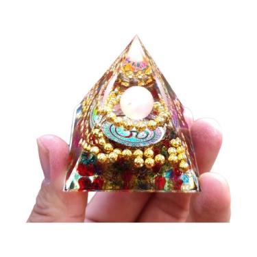 Imagem de Pirâmide De Energia De Ametista Orgonite Cristais De Cura Reiki Ferram