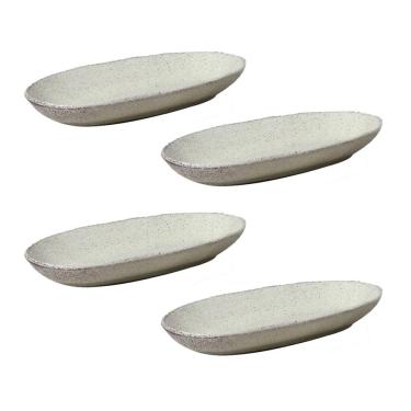 Imagem de Conjunto de Travessas Ovais Grandes Porto Brasil Orgânico Pistache 32x16cm - 4 Peças