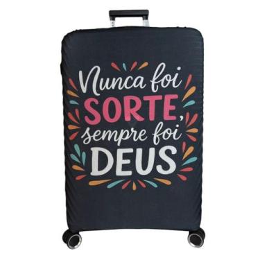 Imagem de Capa para Mala de Viagem Proteção e Identificação com Estampa Cristã G