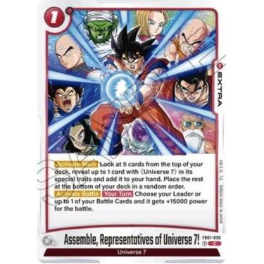 Imagem de Carta Dragon Ball TCG - Assemble, Representatives of Universe 7! (Awakened Pulse) - Comum