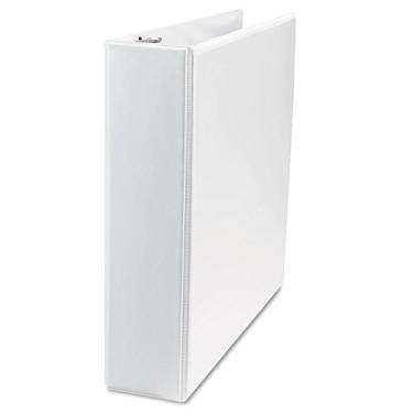 Imagem de Fichário econômico de visualização em vinil D-Ring, capacidade de 5 cm, branco