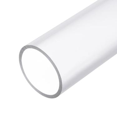 Imagem de YELARXI Tubo de PVC transparente, tubo rígido de alto impacto, tubo redondo de vinil de plástico - adequado para (jardim/casa/coleta de poeira/aquário/aquário), ID de 5,5 cm e diâmetro externo de 6,3