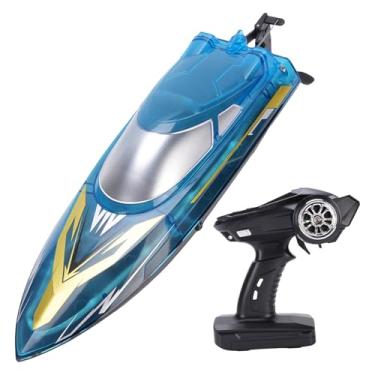Imagem de RiToEasysports Barco de Controle Remoto, Barco de Corrida RC Racing RC de Alta Velocidade Com Alarme de Bateria Baixa para a Lagoa da Piscina do Lago