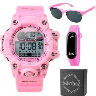 Imagem de Relogio Digital Prova Dagua Infantil + Caixa Criança