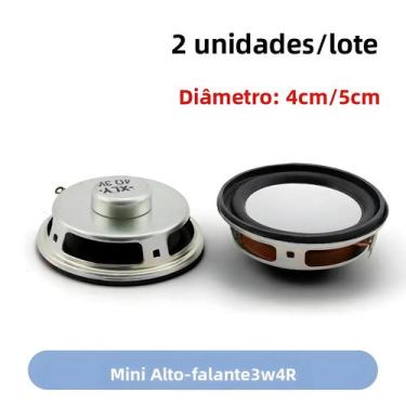 Imagem de Mini Alto-falante 3W 4R 4cm/5cm Diâmetro Amplificador Para Kit Arduino