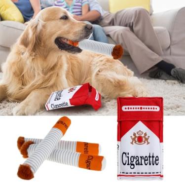 Imagem de Pacote com 3 brinquedos giggle puff stick com uma caixa, brinquedos engraçados para cães que rangem, brinquedos de pelúcia para cães pequenos, médios e grandes