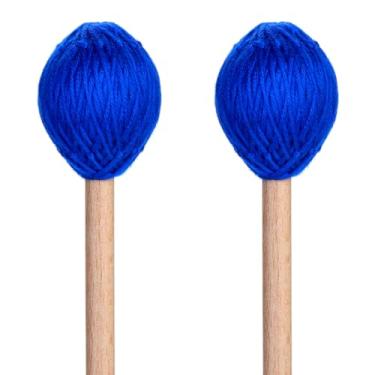 Imagem de Foraineam Bastões de marimba de teclado médio da série Basics com cabo de bordo e cabeça de fio azul