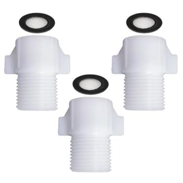 Imagem de Banhey Adaptador de torneira fêmea de 1/2 polegada para macho de 7/8 polegadas com tela de filtro integrada, conector de latão para válvula de enchimento de vaso sanitário, pulverizador de bidê