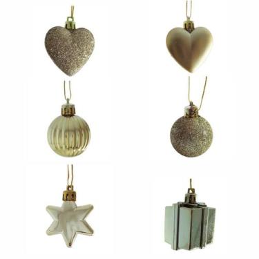 Imagem de Kit natalino vichy 24pcs - Niazitex, OURO