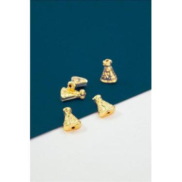 Imagem de Pingente Religioso Passante Nossa Senhora Aparecida - Banho de Ouro 18