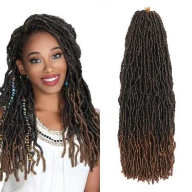 Imagem de Extensões de cabelo de crochê Aayubb Faux Locs 16 polegadas T30, 7 pac