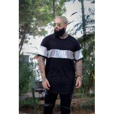 Imagem de Camiseta Longline Pierry Lohan - T, Preto, GG