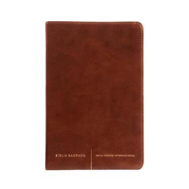 Imagem de Livro - Bíblia Sagrada Slim NVI, Luxo, Capa Marrom, Couro-soft