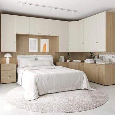 Imagem de Guarda Roupa 13 Módulos 16 Portas 6 Gavetas Frame CabeCasa MadeiraOrig