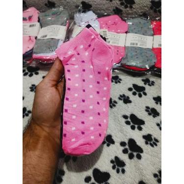 Imagem de Meia Feminina Soquete Cano Curto - Padrão, 3 pares misto, 35-40