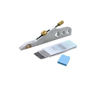 Imagem de TUOREN Ferramenta de reparo de porca de guitarra de liga de alumínio, porca de guitarra e marca de altura de sela, ferramenta de reparo para luthiers e entusiastas de bricolage