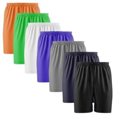 Imagem de Kit 7 Calção Short Futebol Basquete Vôlei Bermuda Dry Treino Academia-Masculino