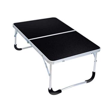 Imagem de Mesa dobrável portátil, mesa de computador portátil em cama de liga de alumínio, pequena mesa de jantar
