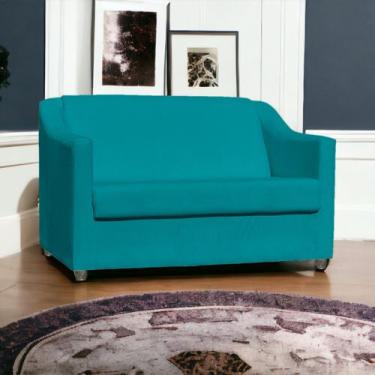 Imagem de Namoradeira Decorativa Para Sala Mila Suede Cores Pé de Plástico Croma