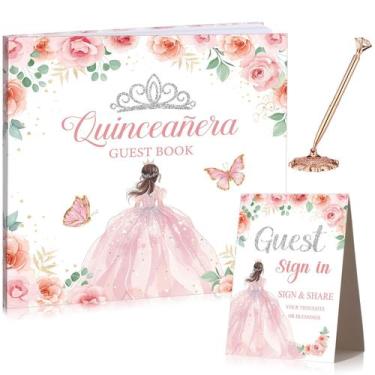 Imagem de Conjunto de livros de visitas Threehoney Quinceañera, 15º aniversário