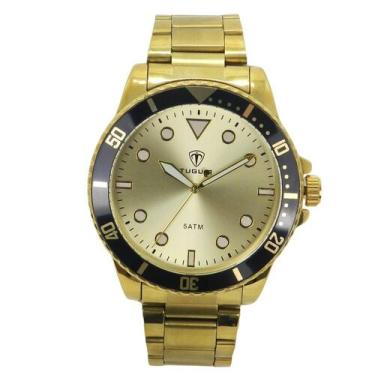 Imagem de Relógio Masculino Tuguir Analógico TG157 - Dourado e Preto - TUGUIR IN