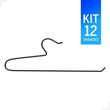Imagem de Cabide Calceiro Luxo Preto Kit com 12 unidades - Mein Haus Store Magal