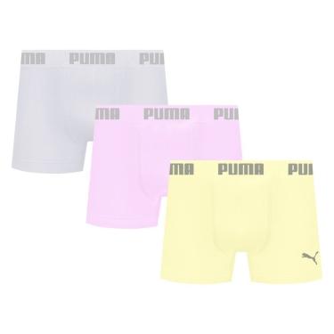 Imagem de Kit 3 Cuecas Puma Boxer Sem Costura Masculina