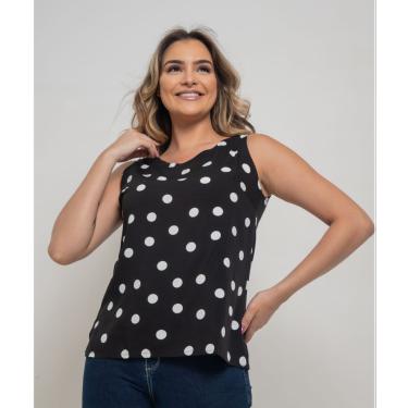 Imagem de Regata Pau a Pique Poá Preto