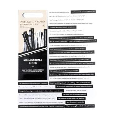 Imagem de Pilipane Adesivos vintage para álbum de recortes, estilo retrô, estilo máquina de escrever, inspirador, para fazer cartões, faça você mesmo, decoração de artesanato, 40 peças, adesivos de papel